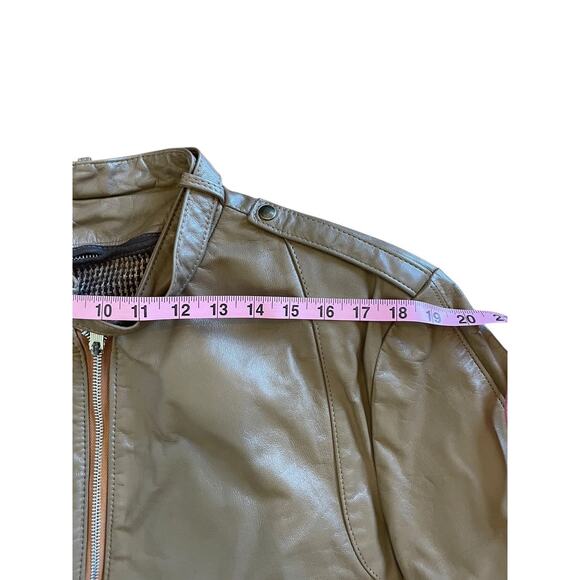 Vtg Van Cort Leather Bomber Jacket USA Made Light Brown Sz L 80s Stranger Things - Picture 6 of 16